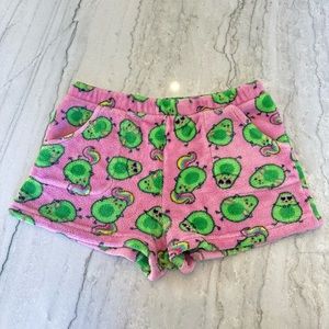 Candypink avacado pink pj shorts.